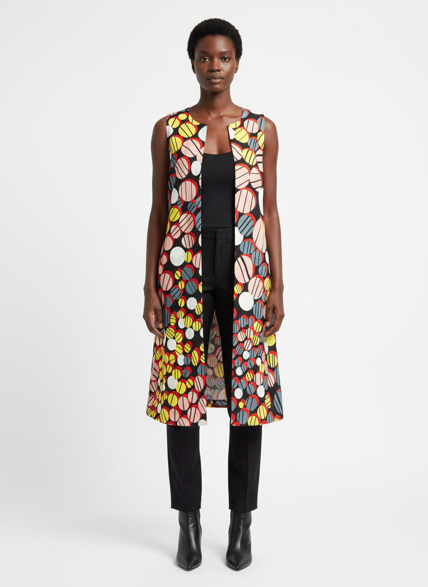 Sleeveles Ankara Kimono