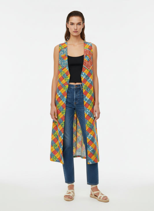 Sleevles Ankara Kimono